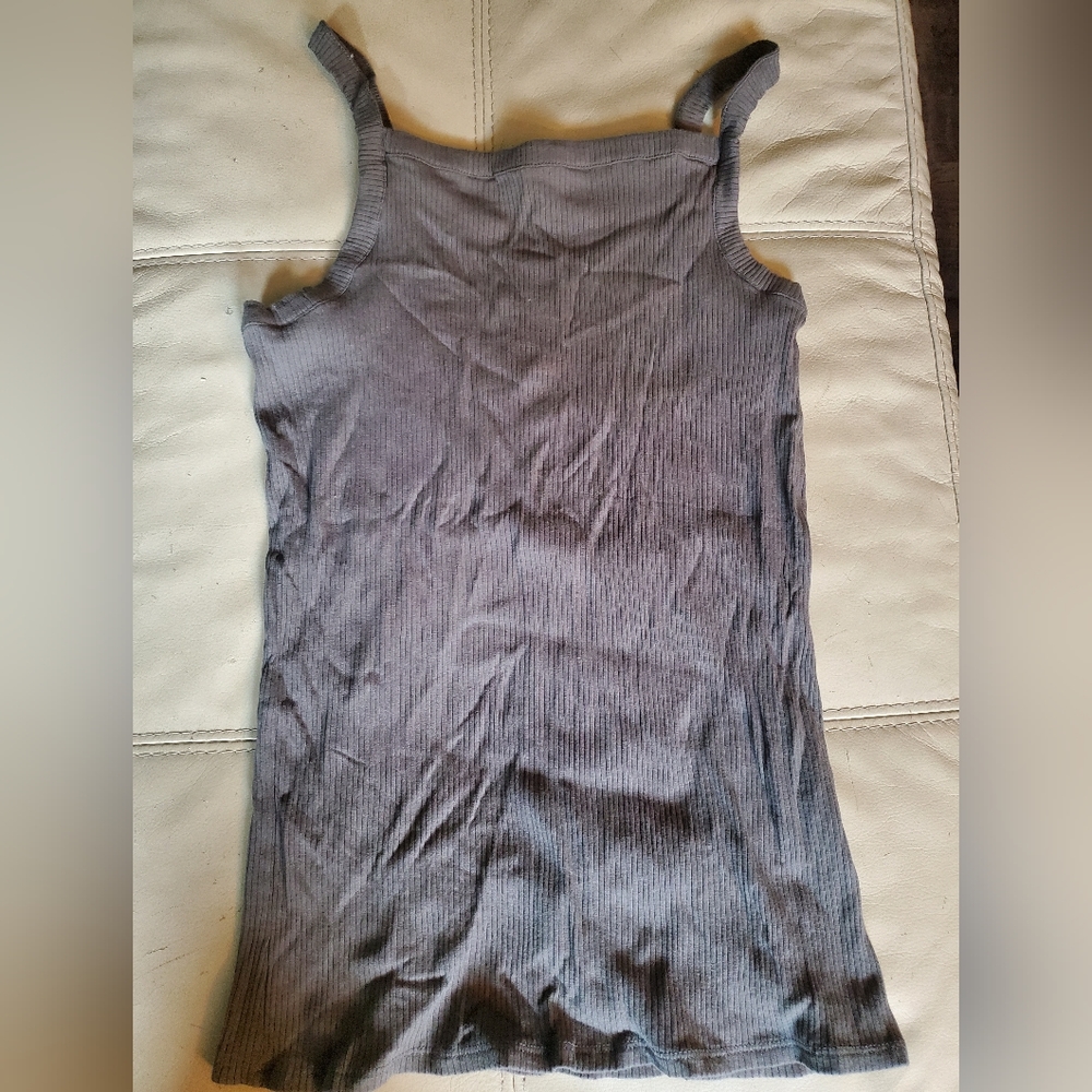 Maurices olive green high neck ribbed tank top